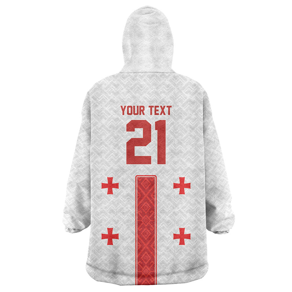 2026 Rugby Nations Series Custom Georgia Wearable Blanket Hoodie Lelo Warriors