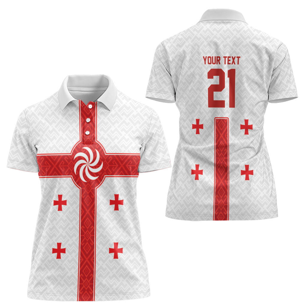 2026 Rugby Nations Series Custom Georgia Women Polo Shirt Lelo Warriors