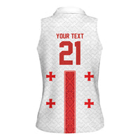 2026 Rugby Nations Series Custom Georgia Women Sleeveless Polo Shirt Lelo Warriors
