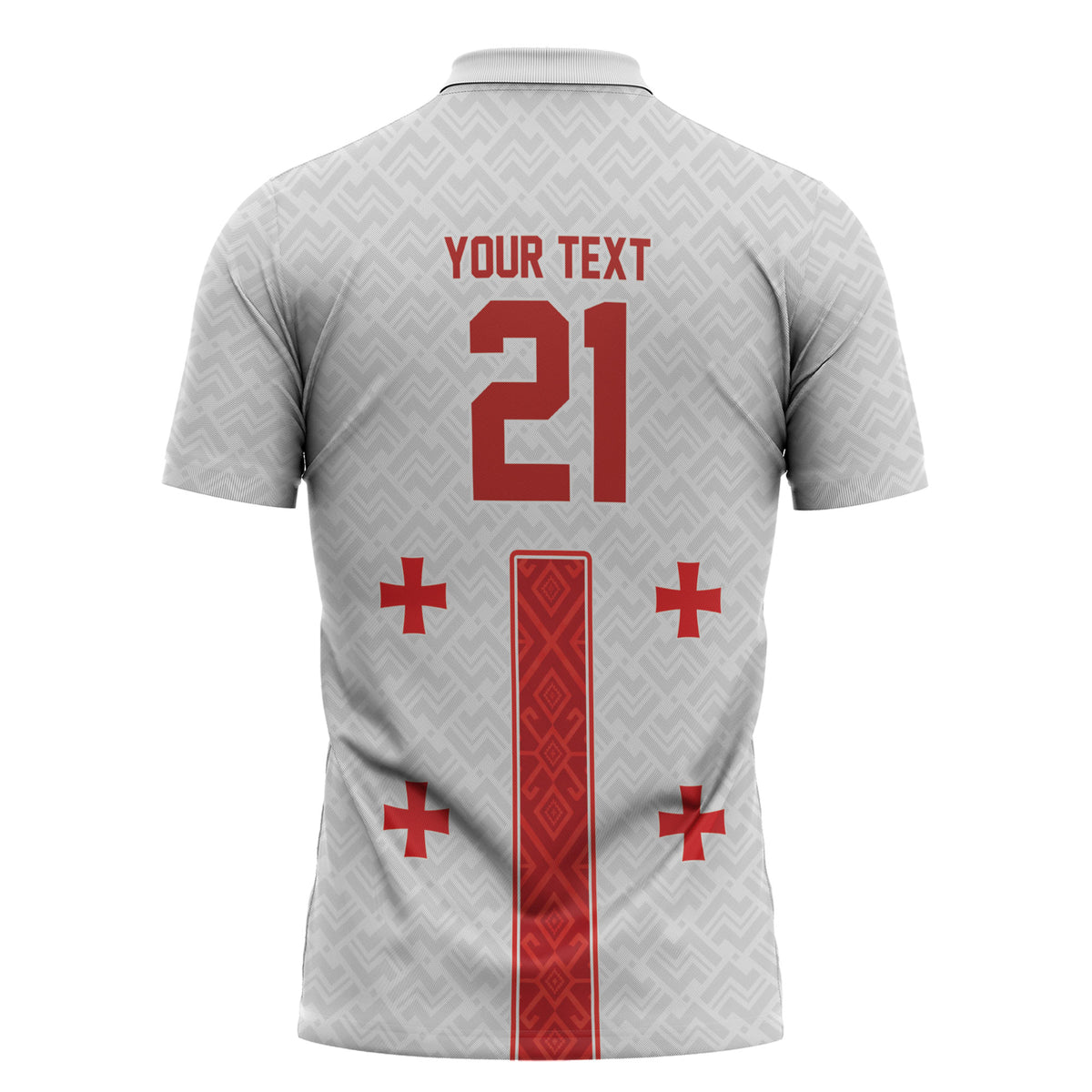 2026 Rugby Nations Series Custom Georgia Zipper Polo Shirt Lelo Warriors