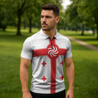 2026 Rugby Nations Series Custom Georgia Zipper Polo Shirt Lelo Warriors