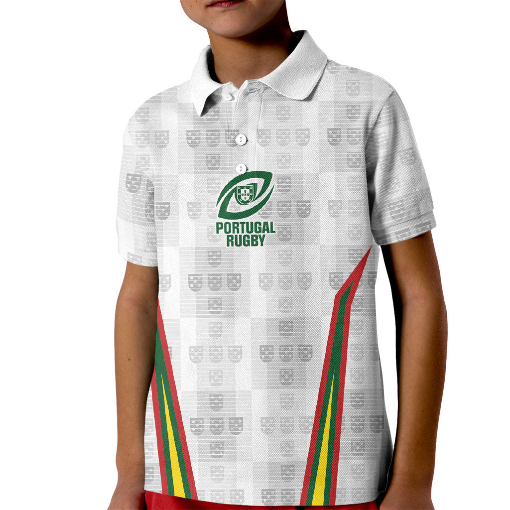2026 Rugby Nations Series Custom Portugal Kid Polo Shirt Atlantic XV Pride