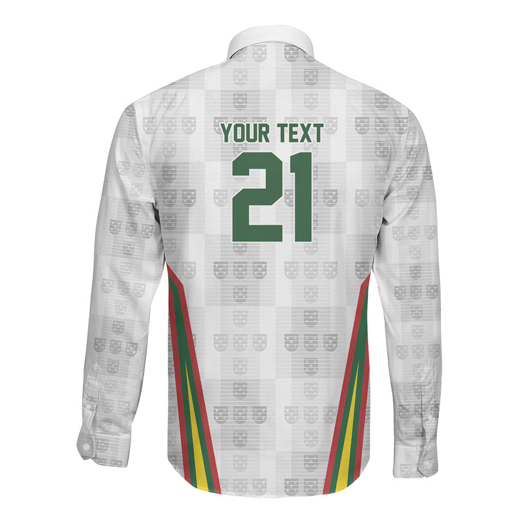 2026 Rugby Nations Series Custom Portugal Long Sleeve Button Shirt Atlantic XV Pride