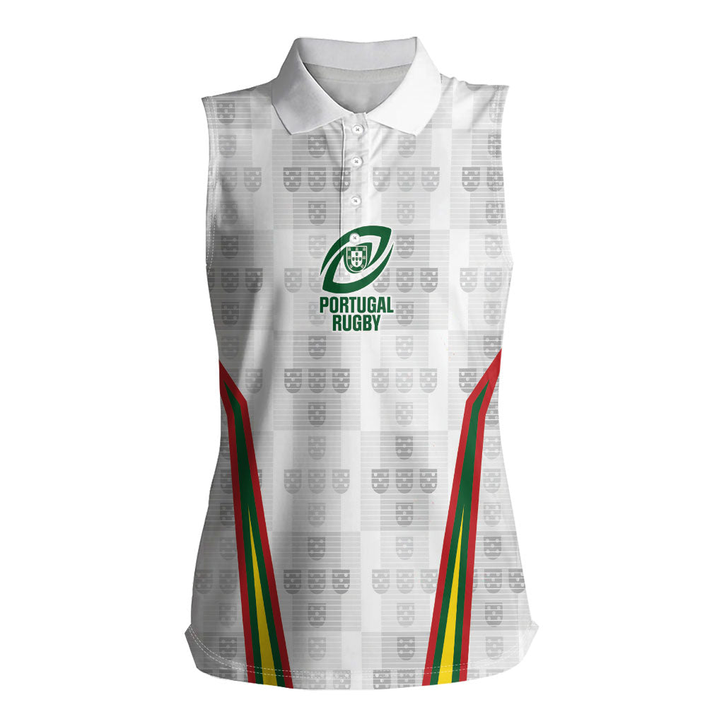 2026 Rugby Nations Series Custom Portugal Women Sleeveless Polo Shirt Atlantic XV Pride