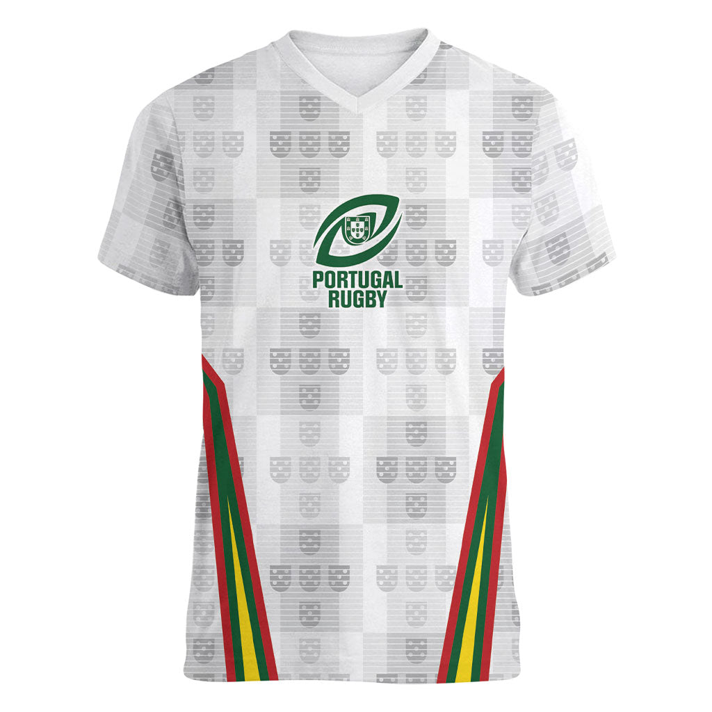 2026 Rugby Nations Series Custom Portugal Women V-Neck T-Shirt Atlantic XV Pride