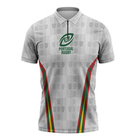 2026 Rugby Nations Series Custom Portugal Zipper Polo Shirt Atlantic XV Pride