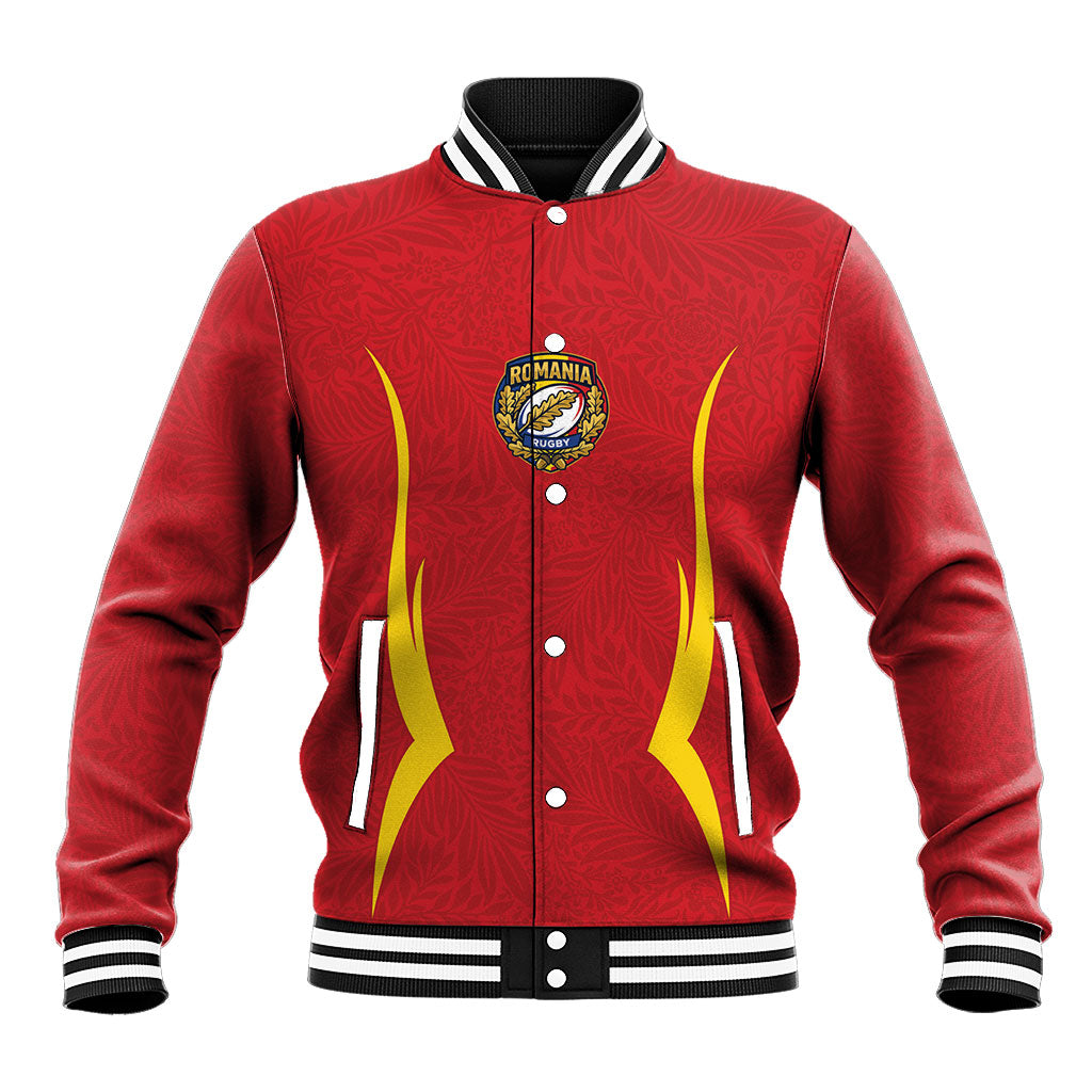 2026 Rugby Nations Series Custom Romania Baseball Jacket Stejarii Oaks Carpathian Pattern