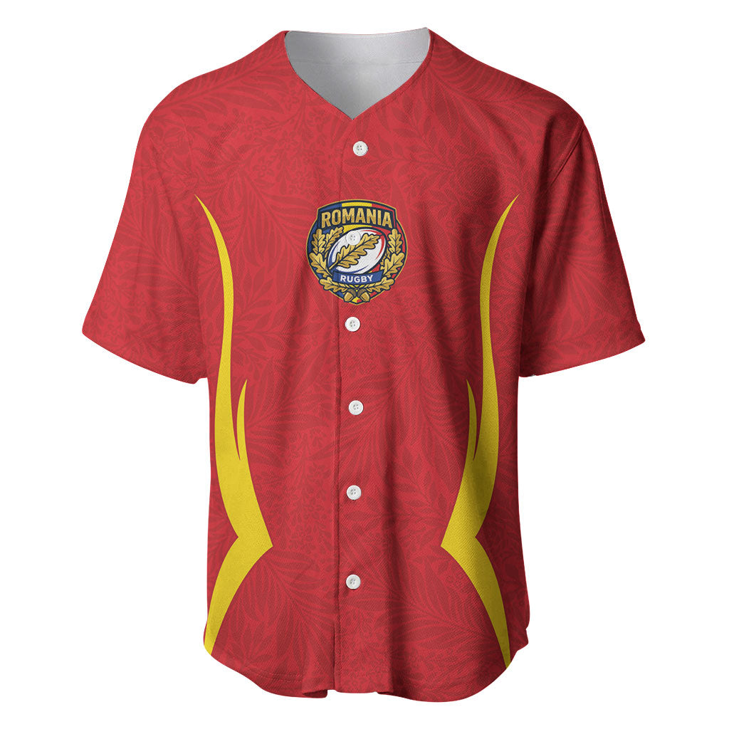 2026 Rugby Nations Series Custom Romania Baseball Jersey Stejarii Oaks Carpathian Pattern