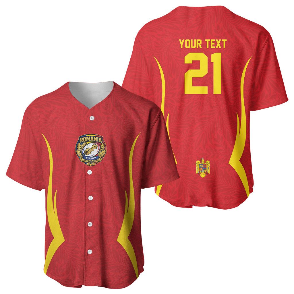 2026 Rugby Nations Series Custom Romania Baseball Jersey Stejarii Oaks Carpathian Pattern