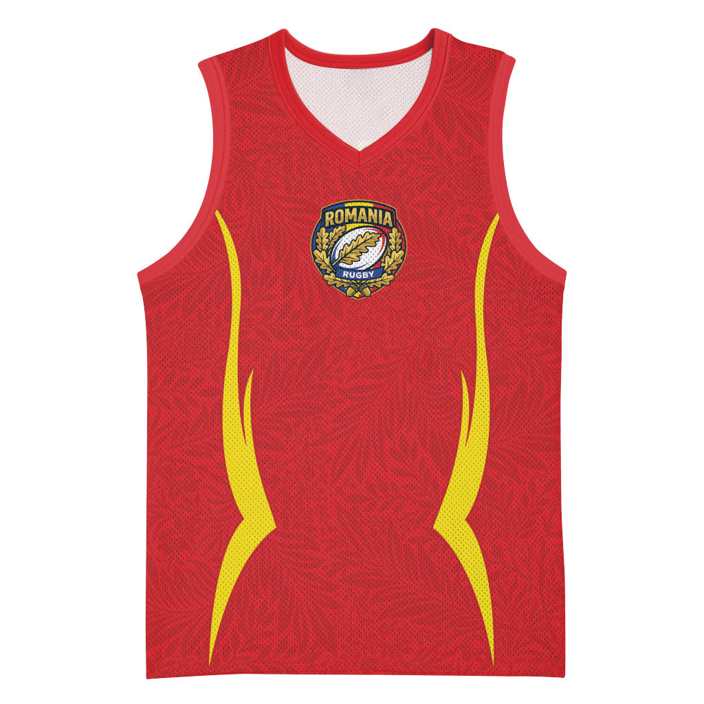2026 Rugby Nations Series Custom Romania Basketball Jersey Stejarii Oaks Carpathian Pattern