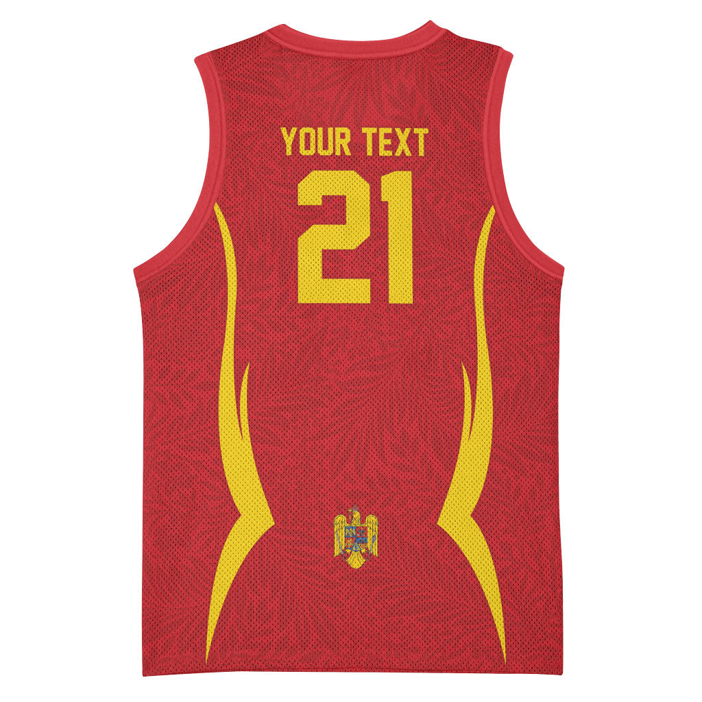 2026 Rugby Nations Series Custom Romania Basketball Jersey Stejarii Oaks Carpathian Pattern