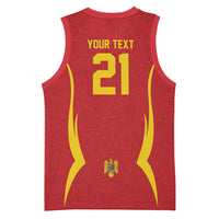 2026 Rugby Nations Series Custom Romania Basketball Jersey Stejarii Oaks Carpathian Pattern