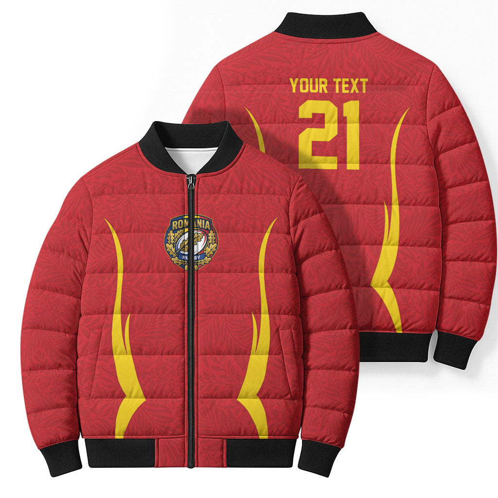 2026 Rugby Nations Series Custom Romania Bomber Puffer Jacket Stejarii Oaks Carpathian Pattern
