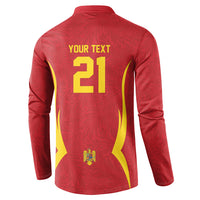 2026 Rugby Nations Series Custom Romania Button Sweatshirt Stejarii Oaks Carpathian Pattern