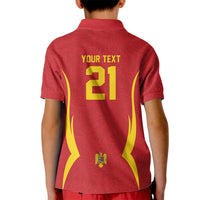 2026 Rugby Nations Series Custom Romania Kid Polo Shirt Stejarii Oaks Carpathian Pattern