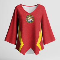 2026 Rugby Nations Series Custom Romania Kimono Sleeve Blouse Stejarii Oaks Carpathian Pattern