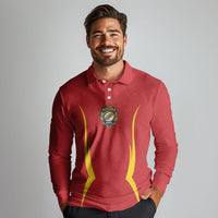 2026 Rugby Nations Series Custom Romania Long Sleeve Polo Shirt Stejarii Oaks Carpathian Pattern
