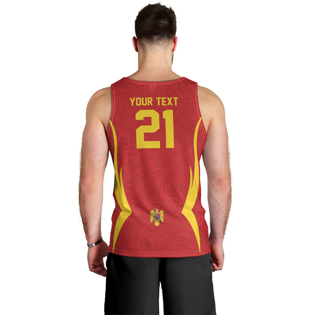 2026 Rugby Nations Series Custom Romania Men Tank Top Stejarii Oaks Carpathian Pattern