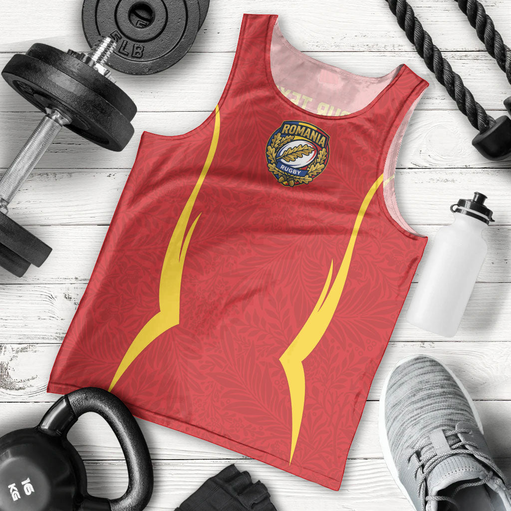 2026 Rugby Nations Series Custom Romania Men Tank Top Stejarii Oaks Carpathian Pattern