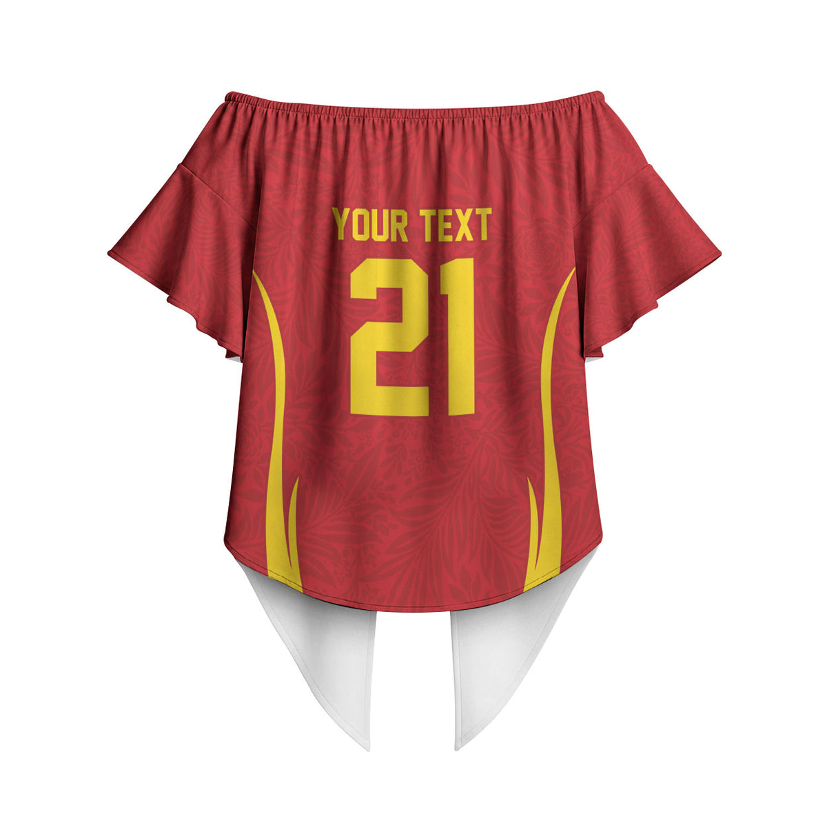 2026 Rugby Nations Series Custom Romania Off Shoulder Wrap Waist Top Stejarii Oaks Carpathian Pattern