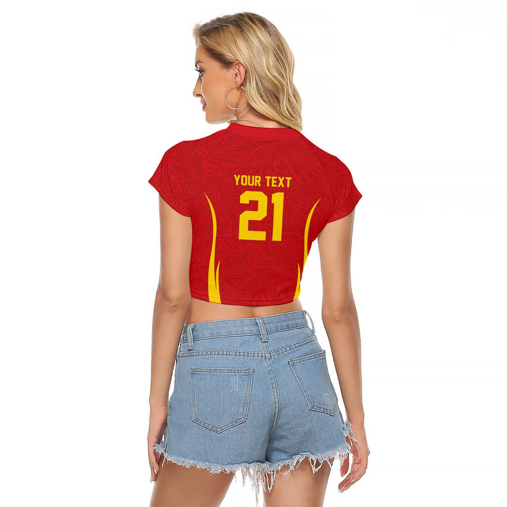 2026 Rugby Nations Series Custom Romania Raglan Cropped T Shirt Stejarii Oaks Carpathian Pattern
