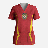 2026 Rugby Nations Series Custom Romania Scrub Top Stejarii Oaks Carpathian Pattern