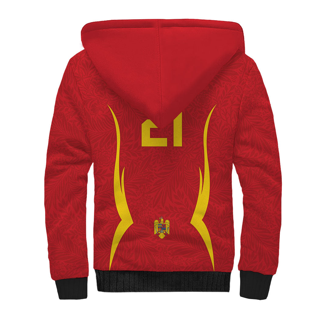 2026 Rugby Nations Series Custom Romania Sherpa Hoodie Stejarii Oaks Carpathian Pattern