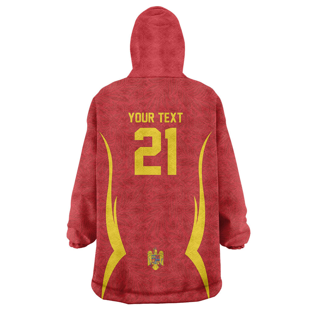 2026 Rugby Nations Series Custom Romania Wearable Blanket Hoodie Stejarii Oaks Carpathian Pattern