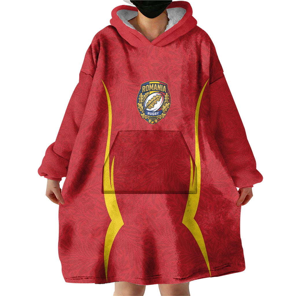 2026 Rugby Nations Series Custom Romania Wearable Blanket Hoodie Stejarii Oaks Carpathian Pattern