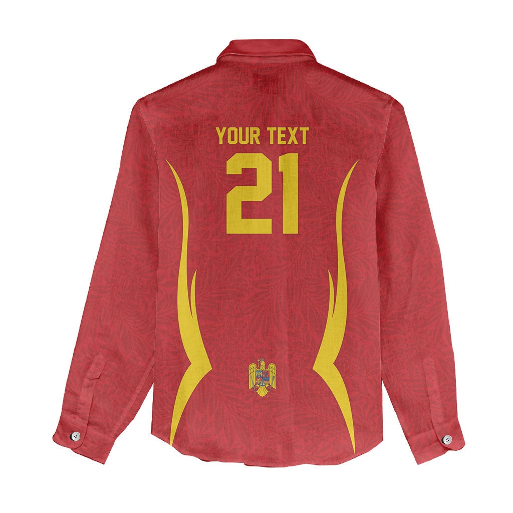 2026 Rugby Nations Series Custom Romania Women Casual Shirt Stejarii Oaks Carpathian Pattern
