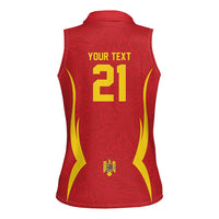 2026 Rugby Nations Series Custom Romania Women Sleeveless Polo Shirt Stejarii Oaks Carpathian Pattern
