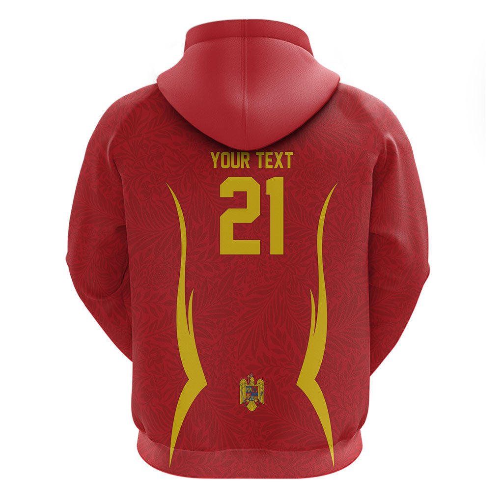 2026 Rugby Nations Series Custom Romania Zip Hoodie Stejarii Oaks Carpathian Pattern