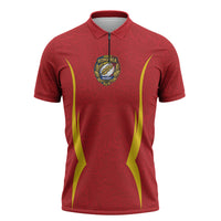 2026 Rugby Nations Series Custom Romania Zipper Polo Shirt Stejarii Oaks Carpathian Pattern