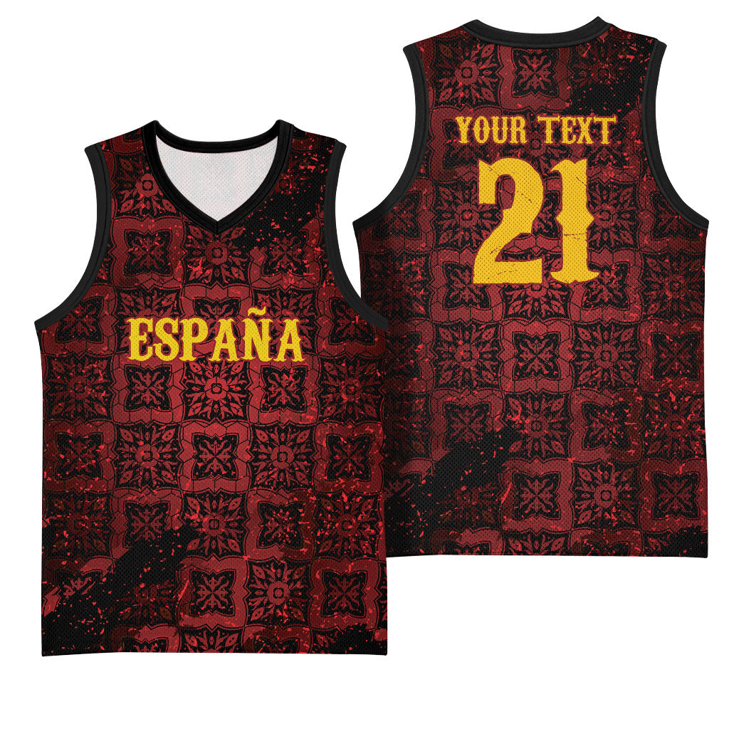 2026 Rugby Nations Series Custom Spain Basketball Jersey Los Leones Iberian XV Heritage