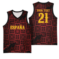 2026 Rugby Nations Series Custom Spain Basketball Jersey Los Leones Iberian XV Heritage
