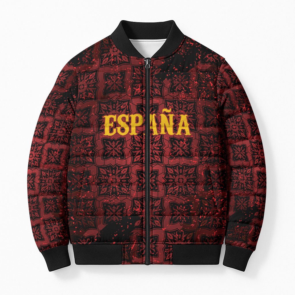 2026 Rugby Nations Series Custom Spain Bomber Puffer Jacket Los Leones Iberian XV Heritage