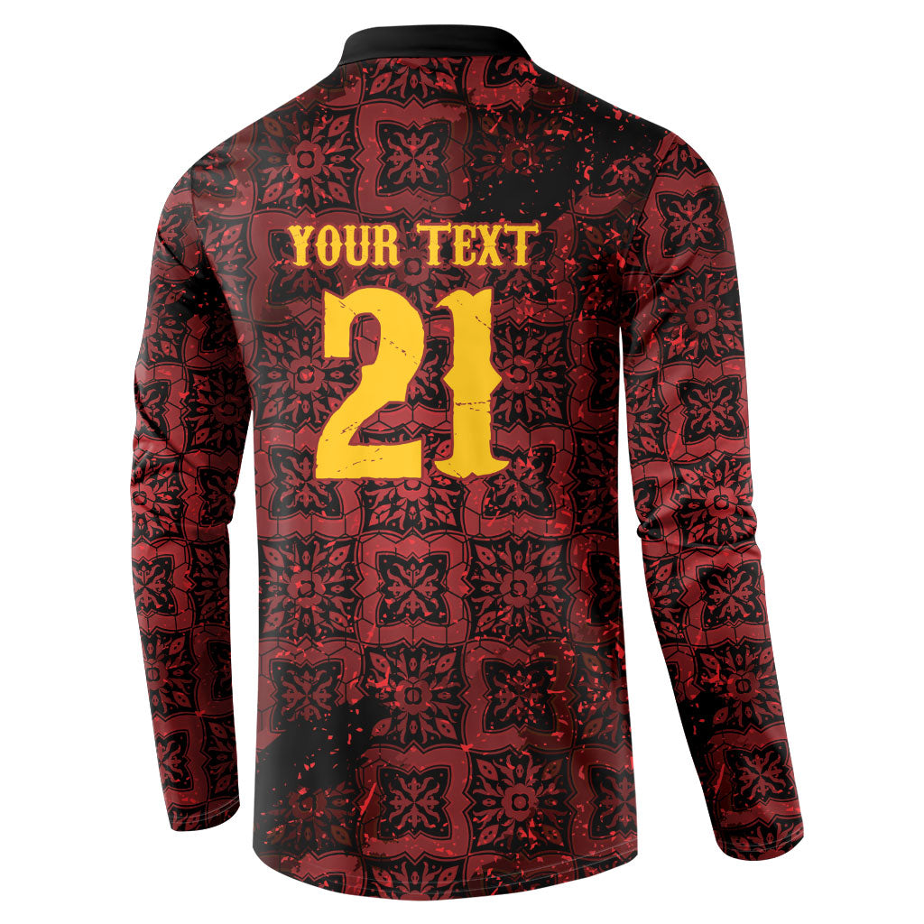 2026 Rugby Nations Series Custom Spain Button Sweatshirt Los Leones Iberian XV Heritage