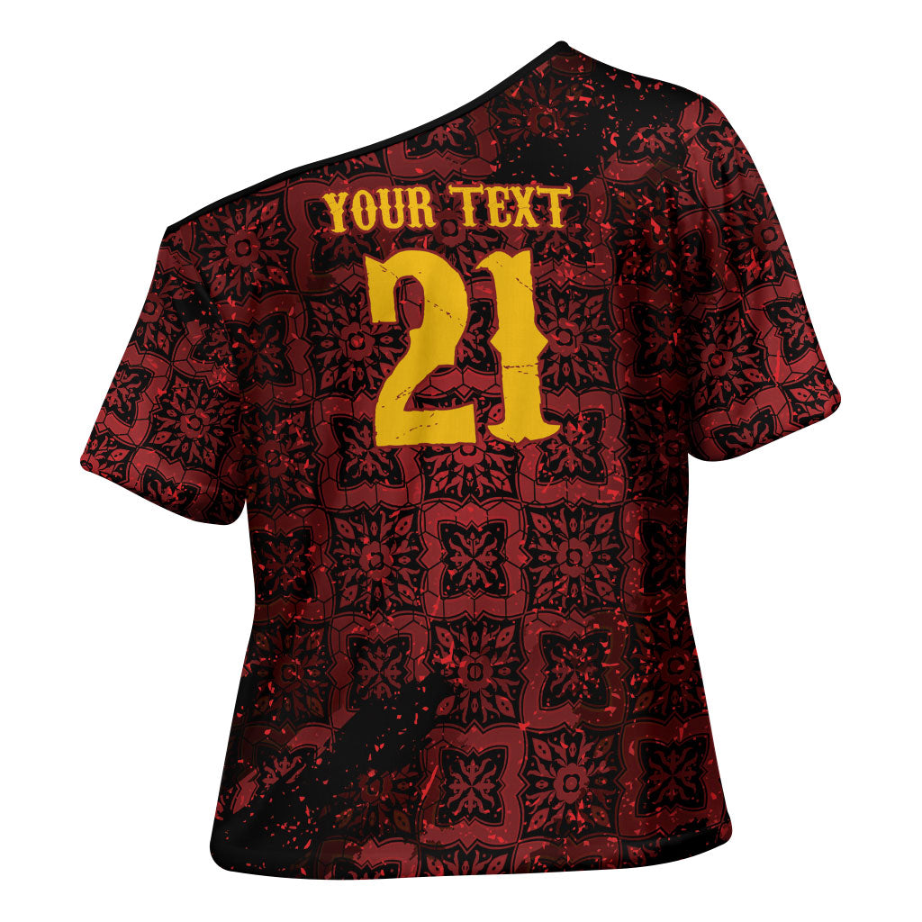 2026 Rugby Nations Series Custom Spain Cross Shoulder Shirt Los Leones Iberian XV Heritage