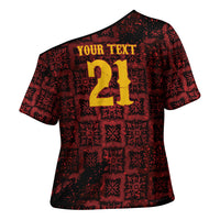 2026 Rugby Nations Series Custom Spain Cross Shoulder Shirt Los Leones Iberian XV Heritage