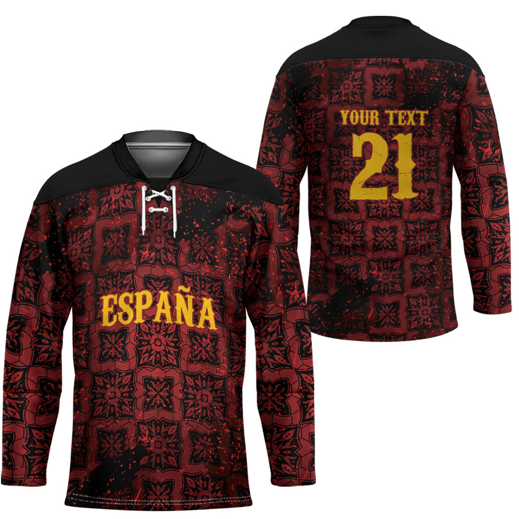 2026 Rugby Nations Series Custom Spain Hockey Jersey Los Leones Iberian XV Heritage