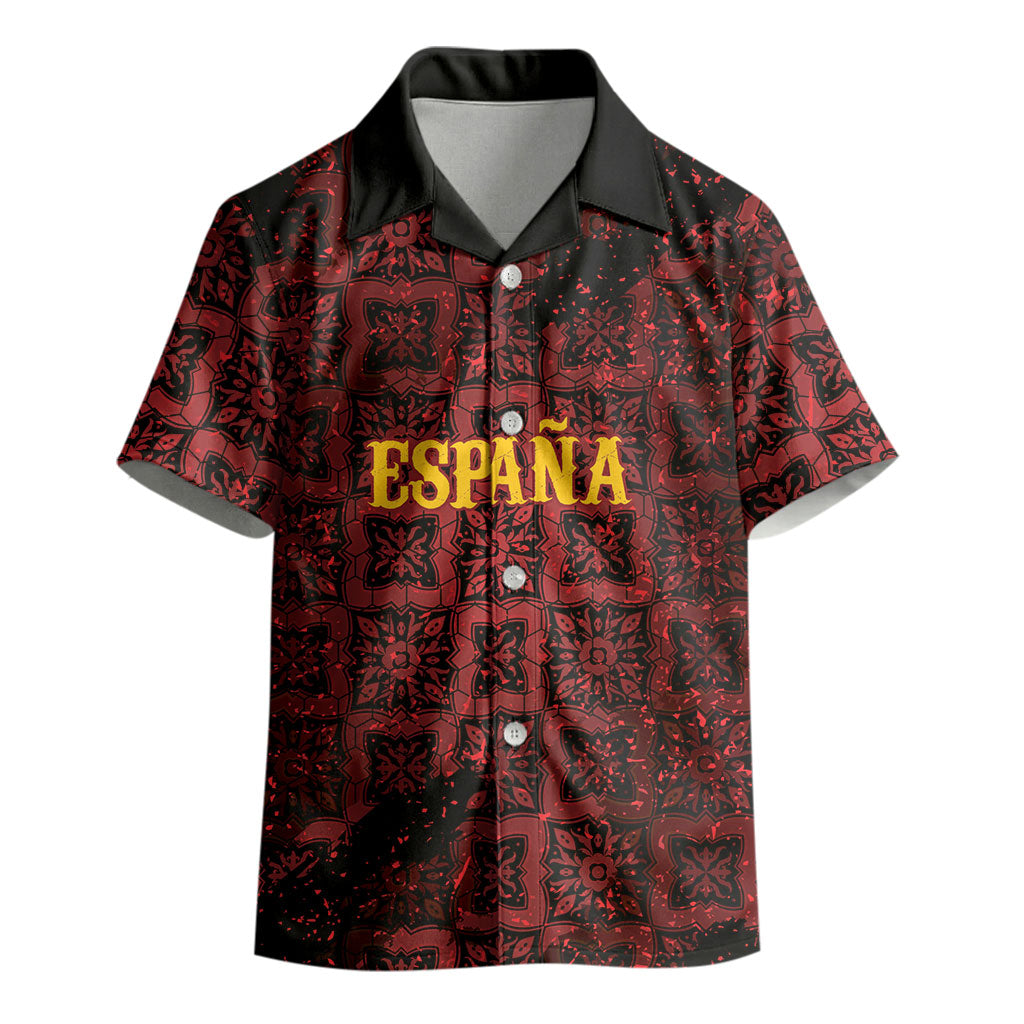2026 Rugby Nations Series Custom Spain Kid Hawaiian Shirt Los Leones Iberian XV Heritage