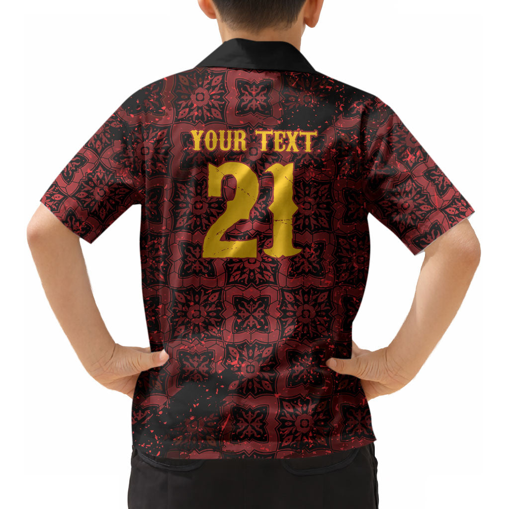 2026 Rugby Nations Series Custom Spain Kid Hawaiian Shirt Los Leones Iberian XV Heritage