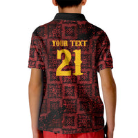 2026 Rugby Nations Series Custom Spain Kid Polo Shirt Los Leones Iberian XV Heritage