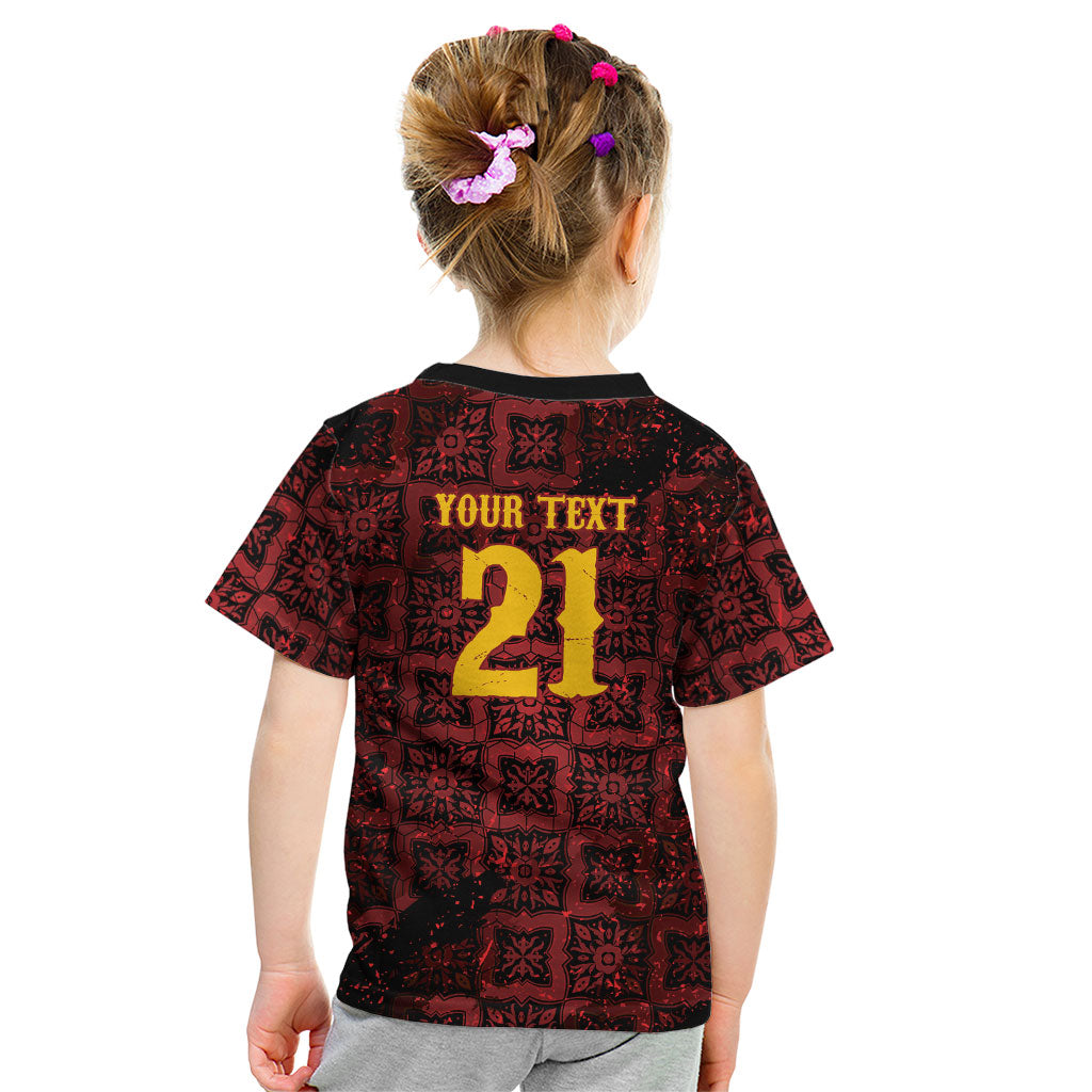 2026 Rugby Nations Series Custom Spain Kid T Shirt Los Leones Iberian XV Heritage