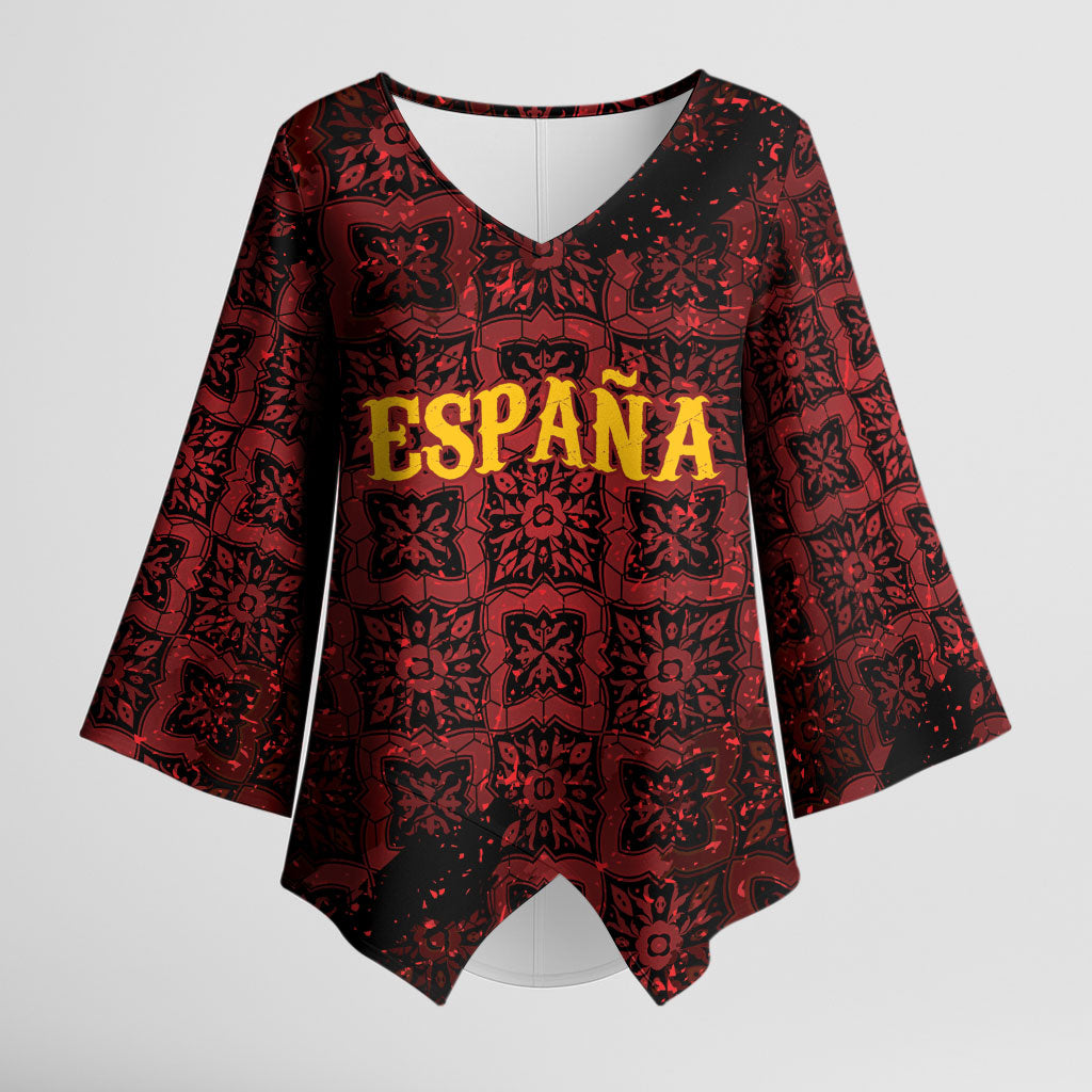 2026 Rugby Nations Series Custom Spain Kimono Sleeve Blouse Los Leones Iberian XV Heritage