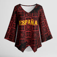2026 Rugby Nations Series Custom Spain Kimono Sleeve Blouse Los Leones Iberian XV Heritage