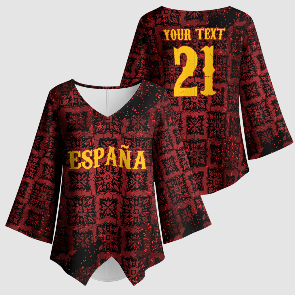2026 Rugby Nations Series Custom Spain Kimono Sleeve Blouse Los Leones Iberian XV Heritage