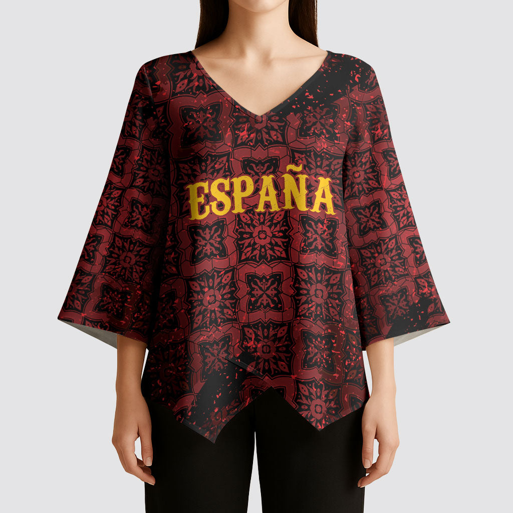 2026 Rugby Nations Series Custom Spain Kimono Sleeve Blouse Los Leones Iberian XV Heritage