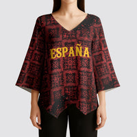 2026 Rugby Nations Series Custom Spain Kimono Sleeve Blouse Los Leones Iberian XV Heritage