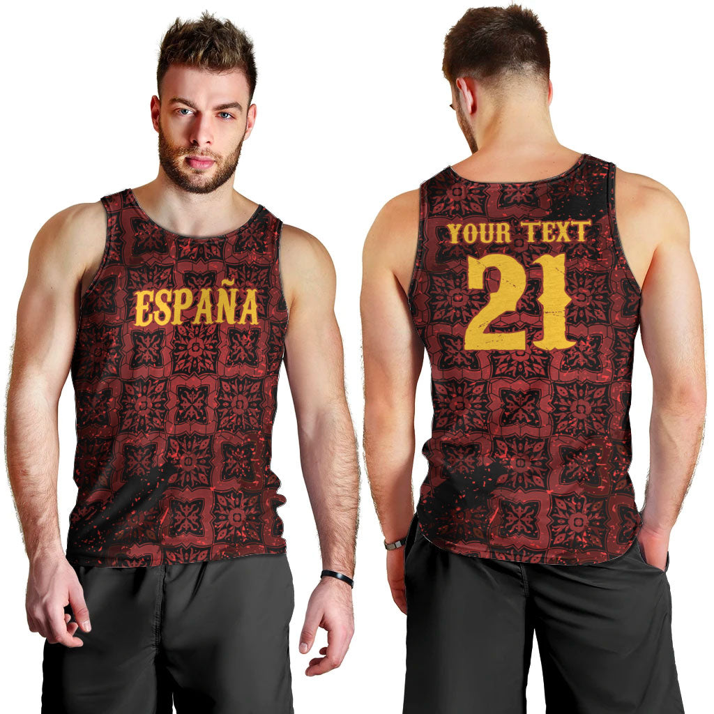 2026 Rugby Nations Series Custom Spain Men Tank Top Los Leones Iberian XV Heritage